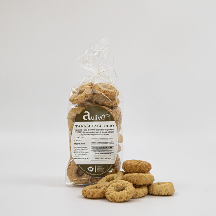 Taralli fragranti pugliesi all'olio di oliva azienda Apulio